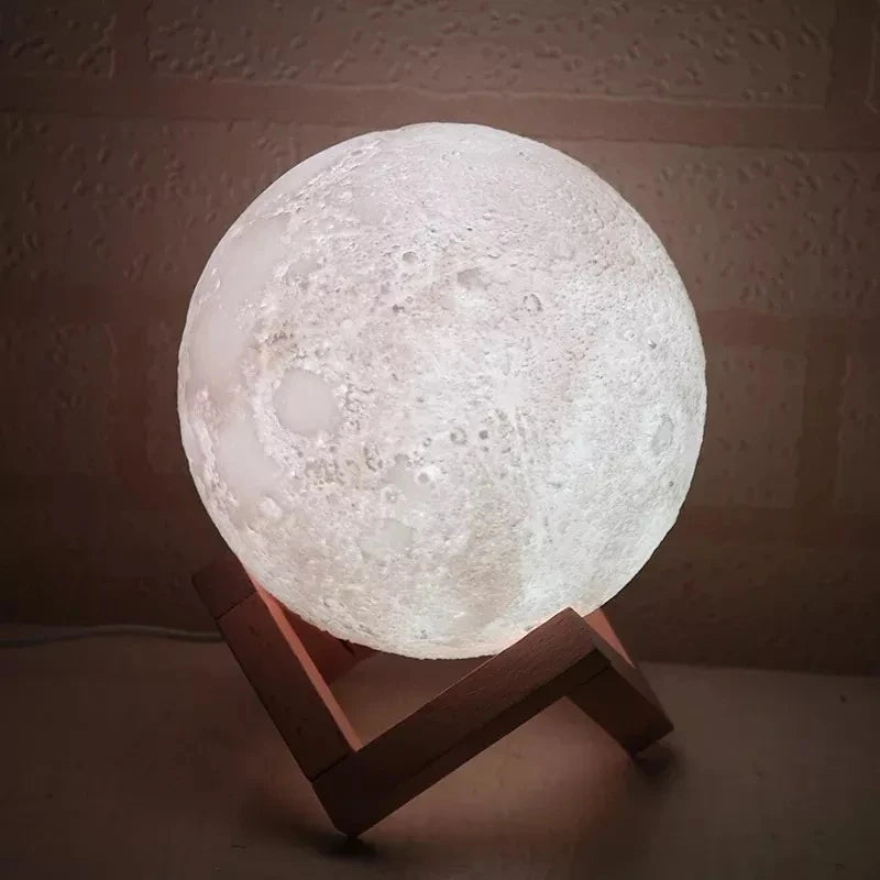 Luminária Lua Cheia 3D Umidificador Aromatizador